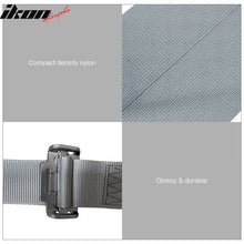 Load image into Gallery viewer, Universal White Bucket Racing Seat Dual Slider Buckle Belt Gray PU