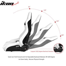 Load image into Gallery viewer, Universal White Bucket Racing Seat Dual Slider Buckle Belt Gray PU