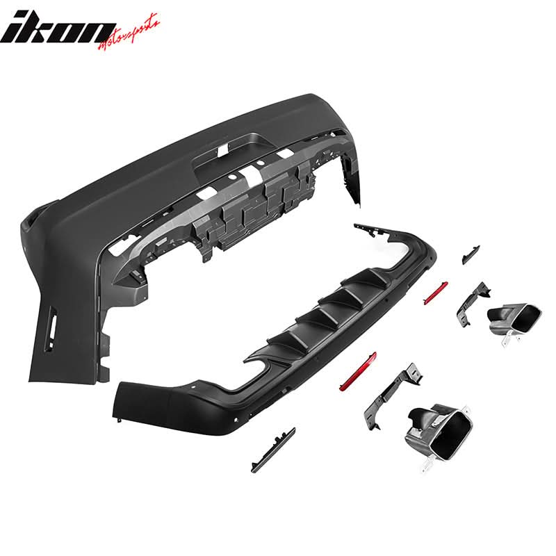 2008-2014 Dodge Challenger 2015+ SRT Hellcat Rear Bumper + V3 Diffuser