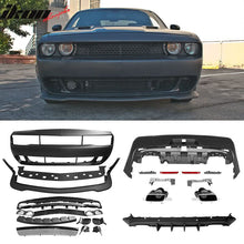 Load image into Gallery viewer, 2008-2014 Dodge Challenger Front+Rear Bumper Cover+Lip+Diffuser PP