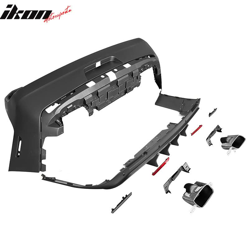 2008-2014 Dodge Challenger Front + Rear Bumper Cover + Diffuser PP