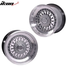 Load image into Gallery viewer, (2) 17X8.5 +25 5X100 / 5X114.3 Step Lip Deep Dish Mesh Wheels Rims