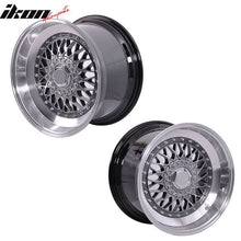 Load image into Gallery viewer, (2) 17X8.5 +25 5X100 / 5X114.3 Step Lip Deep Dish Mesh Wheels Rims
