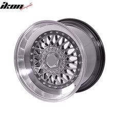 Load image into Gallery viewer, (2) 17X8.5 +25 5X100 / 5X114.3 Step Lip Deep Dish Mesh Wheels Rims