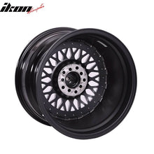 Load image into Gallery viewer, (2) 17X8.5 +25 5X100 / 5X114.3 Step Lip Deep Dish Mesh Wheels Rims