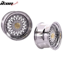 Load image into Gallery viewer, (2) 17X10 +25 5X100 / 5X114.3 Step Lip Deep Dish Mesh Wheels Rims