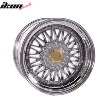 Load image into Gallery viewer, (2) 17X10 +25 5X100 / 5X114.3 Step Lip Deep Dish Mesh Wheels Rims