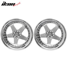 Load image into Gallery viewer, (2) 18X10 +30 5X100 / 5X114.3 Step Lip 5 Spoke Wheels Rim Accessories