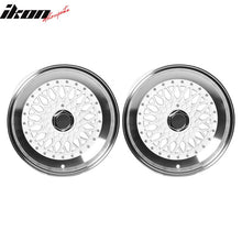 Load image into Gallery viewer, (2) 17X8.5 +25 5X100 / 5X114.3 Step Lip Deep Dish Mesh Wheels Rim Pair