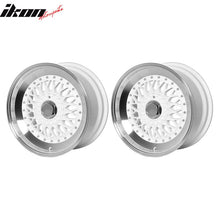 Load image into Gallery viewer, (2) 17X8.5 +25 5X100 / 5X114.3 Step Lip Deep Dish Mesh Wheels Rim Pair