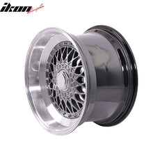 Load image into Gallery viewer, (4) 17X8.5 +25 5X100 / 5X114.3 Step Lip Deep Dish Mesh Wheels Rims