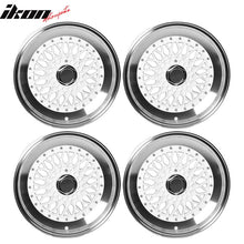 Load image into Gallery viewer, (4) 17X8.5 +25 5X100 / 5X114.3 Step Lip Deep Dish Mesh Wheels Rims
