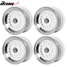 Load image into Gallery viewer, (4) 17X8.5 +25 5X100 / 5X114.3 Step Lip Deep Dish Mesh Wheels Rims