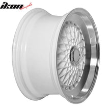 Load image into Gallery viewer, (4) 17X8.5 +25 5X100 / 5X114.3 Step Lip Deep Dish Mesh Wheels Rims