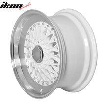 Load image into Gallery viewer, (4) 17X8.5 +25 5X100 / 5X114.3 Step Lip Deep Dish Mesh Wheels Rims