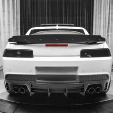 Load image into Gallery viewer, 2014-2015 Chevy Camaro Black Rear Diffuser + Quad Exhaust Tips
