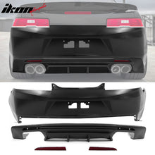 Load image into Gallery viewer, 2014-2015 Chevy Camaro 6th ZL1 Style Rear Bumper+Diffsuer w/ Reflector