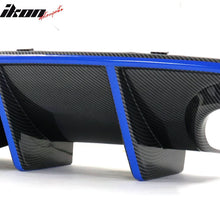 Load image into Gallery viewer, 2015-2023 Dodge Charger LED Rear Diffuser Carbon Fiber Look Blue Tape