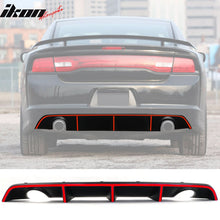 Load image into Gallery viewer, 2012-2014 Dodge Charger OE Style Rear Diffuser w/ Red Reflective Tape