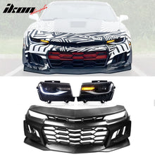 Load image into Gallery viewer, 2014-2015 Chevy Camaro 1LE Style Front Bumper Cover w/ Headlights
