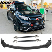 Load image into Gallery viewer, Honda Civic 62"-66" 3PCS A Style Black Front Lip with Strut Rods