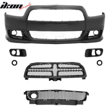 Load image into Gallery viewer, 2011-2014 Dodge Charger Front Bumper Conversion Grilles SRT8 Style Bla