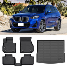 Load image into Gallery viewer, 2023-2024 BMW X1 All Weather 3D Black Floor Mats Carpet Trunk Mat TPE