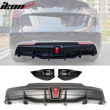 Load image into Gallery viewer, 2020-2024 Tesla Y IKON Matte Black Rear Bumper Lip W/ RearÂ Aprons PP