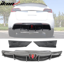 Load image into Gallery viewer, 2020-2024 Tesla Y IKON Carbon Fiber Print Rear Lip W/ RearÂ Aprons PP