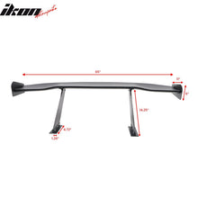 Load image into Gallery viewer, Universal 65'' GT Trunk Spoiler V1 Brackets V4D Legs + V4C Plates ABS