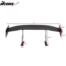 Load image into Gallery viewer, Universal 57'' GT Trunk Spoiler V1 Brackets V4D Legs + Side Plates ABS