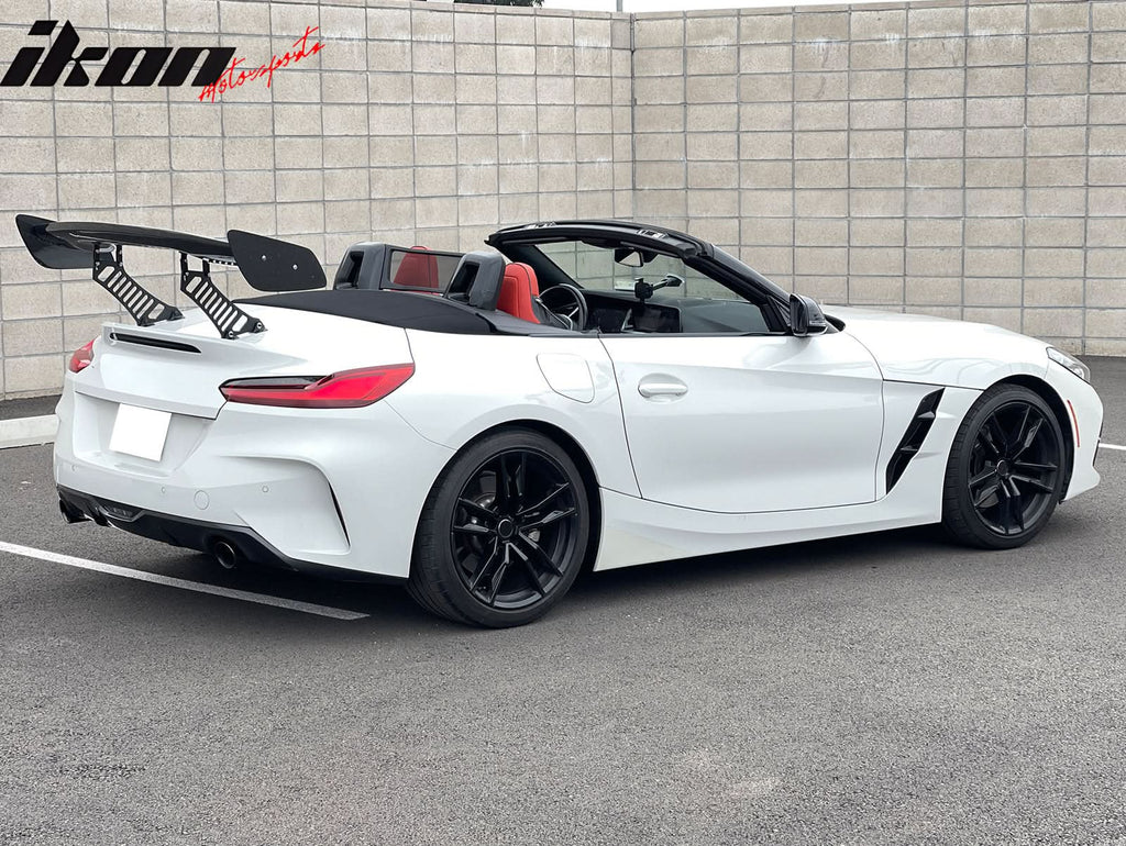 57'' 12" Height Drag Trunk Spoiler V2 Side Plates V3 Legs Carbon Fiber