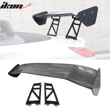 Load image into Gallery viewer, 56"Inch GT Style Trunk Spoiler V3 Side Plates V6 Legs 3D Carbon Fiber