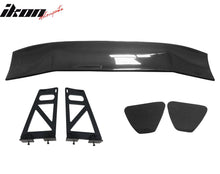 Load image into Gallery viewer, 56"Inch GT Style Trunk Spoiler V3 Side Plates V6 Legs 3D Carbon Fiber