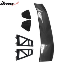Load image into Gallery viewer, 56"Inch GT Style Trunk Spoiler V3 Side Plates V6 Legs 3D Carbon Fiber