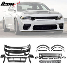 Load image into Gallery viewer, 2015-2023 Dodge Charger IKON Matte Black Front Rear Bumper Covers PP