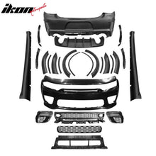 Load image into Gallery viewer, 2015-2023 Dodge Charger IKON Matte Black Front Rear Bumper Covers PP
