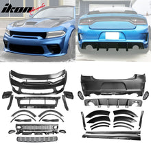 Load image into Gallery viewer, 2015-2023 Dodge Charger Widebody Rear Bumper Covers W/ SRT Grilles ABS