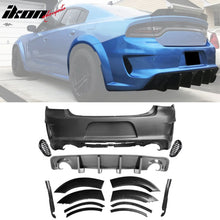 Load image into Gallery viewer, 2015-2023 Dodge Charger Widebody Rear Bumper Covers W/ SRT Grilles ABS