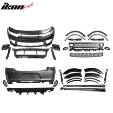 Load image into Gallery viewer, 2015-2023 Dodge Charger IKON Gloss Black Front Rear Bumper Covers PP