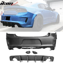 Load image into Gallery viewer, 2020-2023 Dodge Charger Bumper  + Carbon Fiber Print Rear Diffuser PP