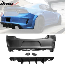 Load image into Gallery viewer, 2020-2023 Dodge Charger Rear Bumper Cover + IKON Rear Diffuser Black P
