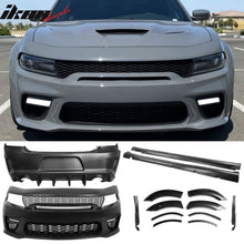 Load image into Gallery viewer, 2015-2023 Dodge Charger IKON Matte Black Rear Bumper Cover Diffuer PP