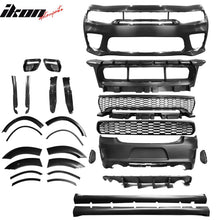 Load image into Gallery viewer, 2015-2023 Dodge Charger IKON Matte Black Rear Bumper Cover Diffuer PP