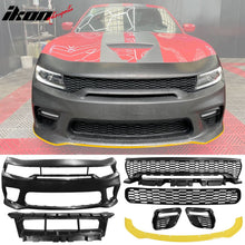 Load image into Gallery viewer, 2015-2023 Dodge Charger Widebody LED Front Bumper Cover Yellow Lip PP