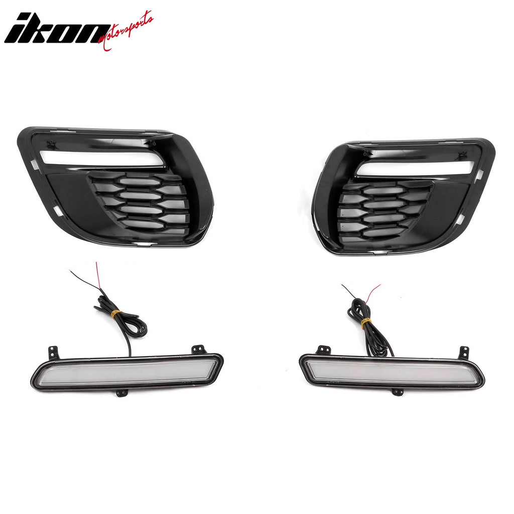 2015-2023 Dodge Charger Widebody LED Bumper Cover Matte Black Lip PP