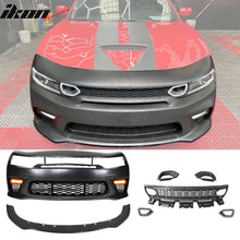 Load image into Gallery viewer, 2015-2023 Dodge Charger Widebody LED Bumper Cover Matte Black Lip PP