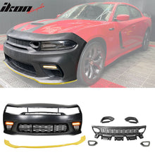 Load image into Gallery viewer, 2015-2023 Dodge Charger Widebody SRT Front Bumper Yellow Lip PP LED