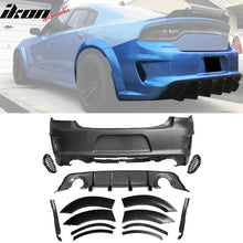 Load image into Gallery viewer, 2015-2023 Charger Widebody Rear Bumper Covers W/ SRT Grilles LED ABS