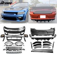 Load image into Gallery viewer, 2015-2023 Charger IKON Gloss Black Front Rear Bumper Covers LED PP